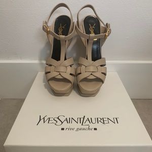 Saint Laurent matte leather Tribute sandal